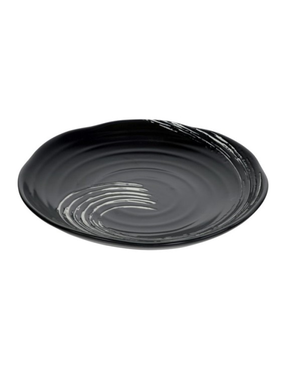 Plato redondo de porcelana black maru 2,7cm