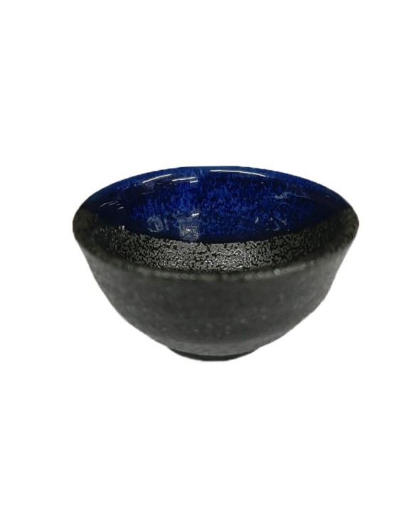 Copa de porcelana para sake grafito azul 6x3,5xm.