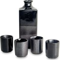 Set para sake de porcelana 450ml "Grafito-negro"