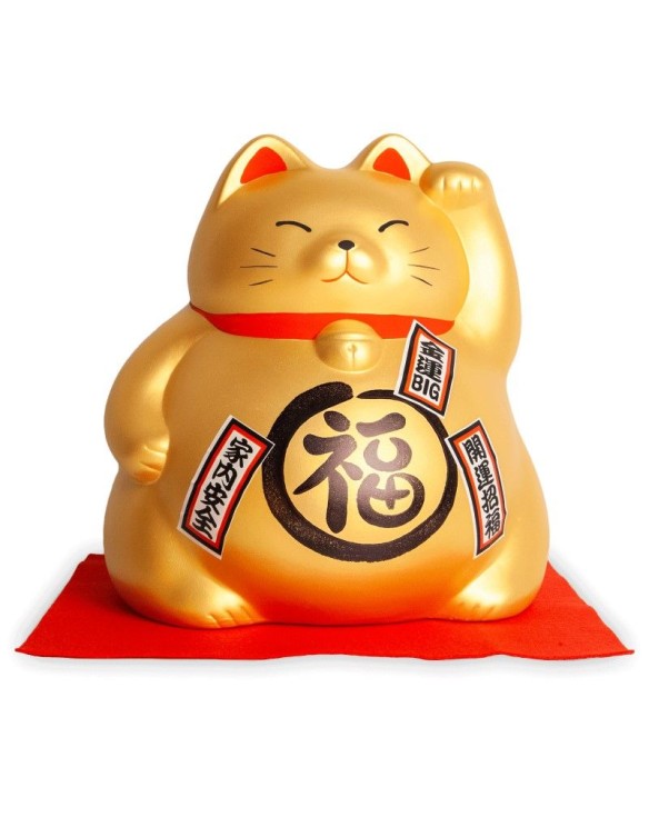 Gato de la suerte "dorado" 21cm