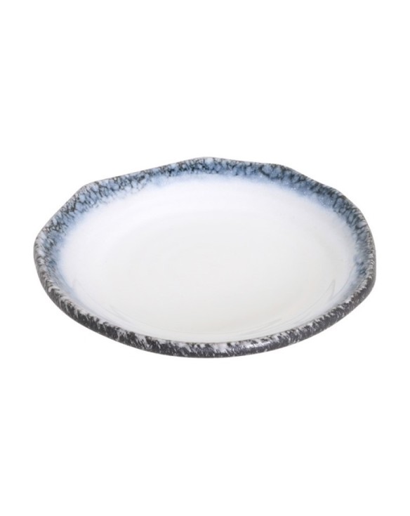 Plato redondo de porcelana tajini blanco 18cm