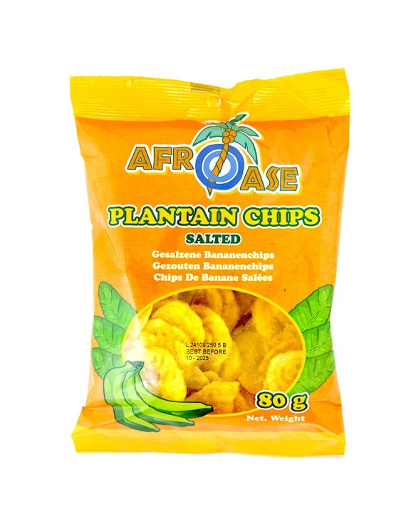 Chips de plátano saladas (AFROASE) 80g