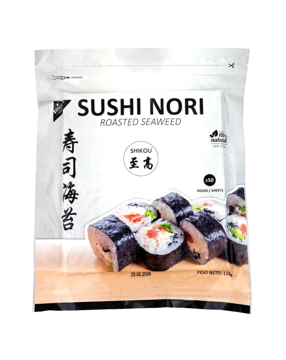 Alga nori sushi 50 hojas (SHIKOU) 125g