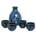 Set para sake de porcelana 300ml "Soshun azul"