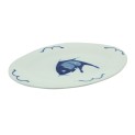 Plato ovalado de porcelana pez 10"