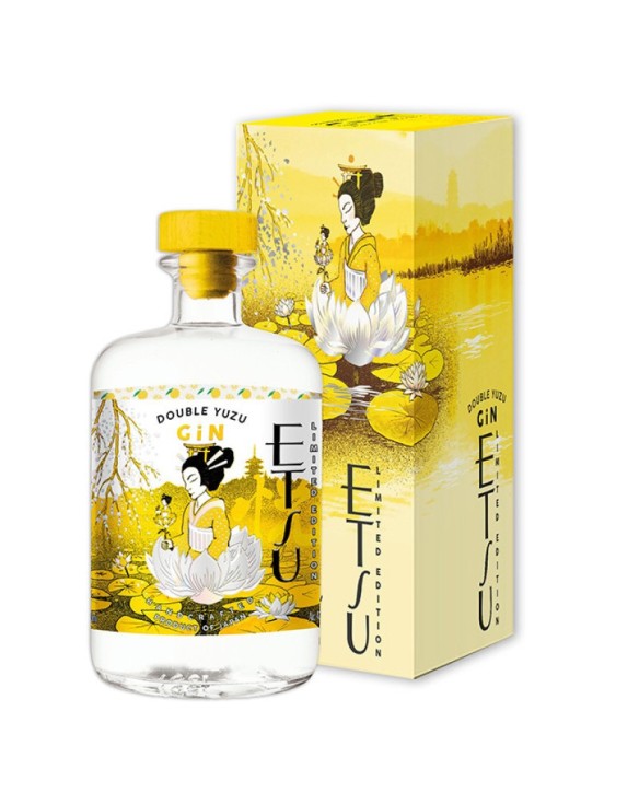 Ginebra japonesa double yuzu con estuche Etsu edition limitada 70cl Alc.43%
