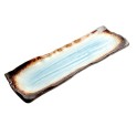 Plato Rectangular de Porcelana 32x11cm - Yaketa turquesa