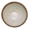Cuenco de porcelana blanco borde marron 8cm