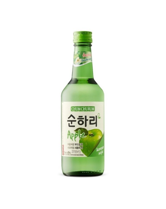 Soju corea sabor manzana Soju 360ml .Alc.12%