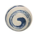 Cuenco de porcelana blanco azul 9cm