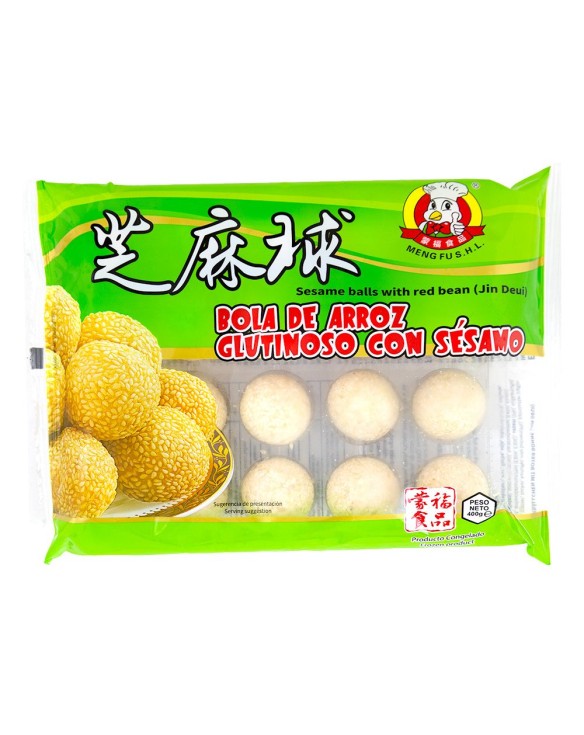 Bola de arroz glutinoso con sésamo (MENGFU) 400g