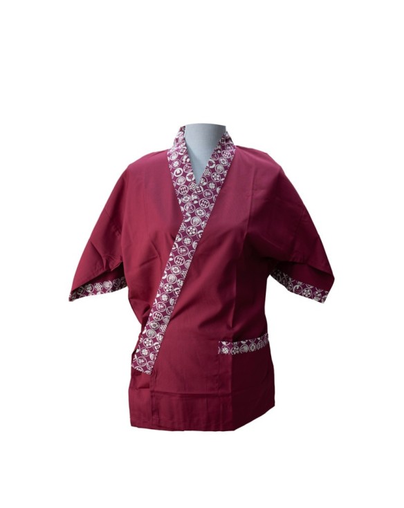 kimono yukata rojo tapeta circulos