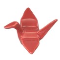 soporte de porcelana para palillos pajaro rojo