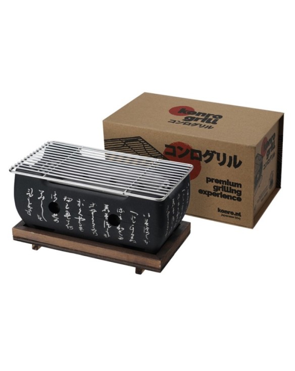 Barbacoa redonda negra 11,5cm