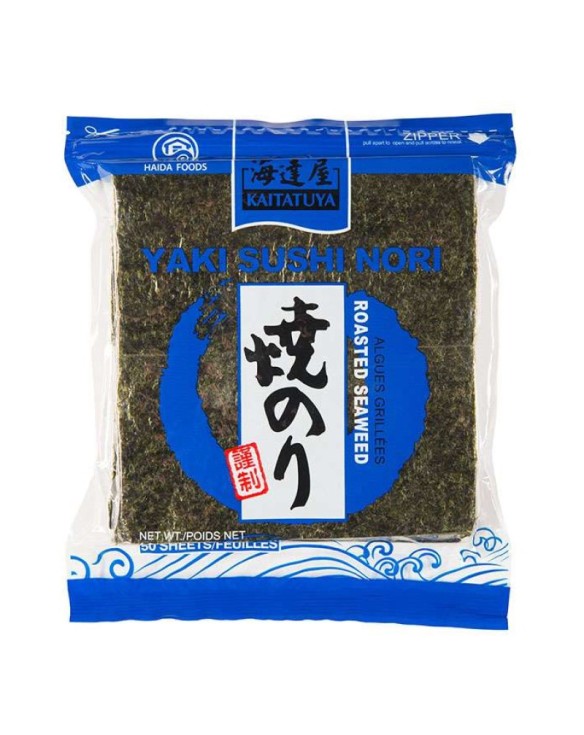 Algas Nori Kaitatuya para Sushi Temaki Blue 100 mitades