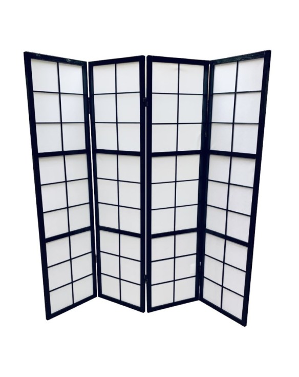 Biombo 4 paneles "negro" 180x180cm