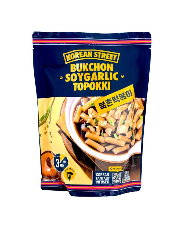 Topokki Korean Street sabor Salsa de Soja y Ajo 163g
