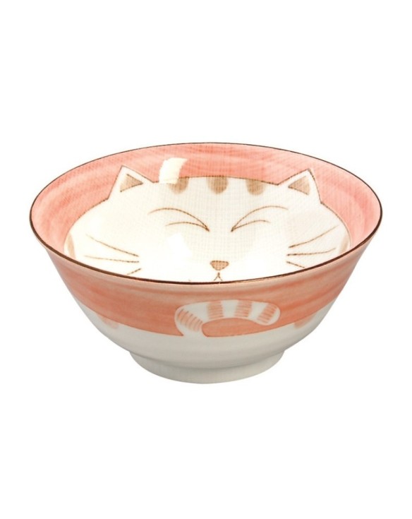 Cuenco de porcelana gato rosa 7cm
