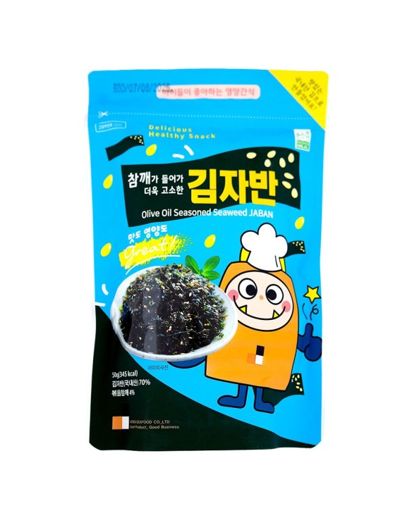 Snacks de alga marina sazonada con aceite de oliva (GARIMI) 50g