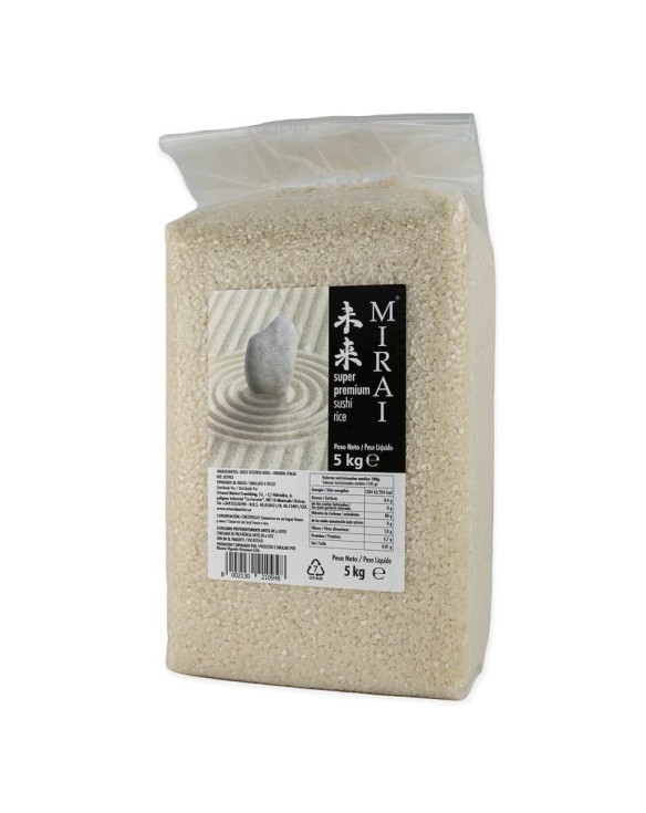 Arroz Mirai para Sushi Super Premium 5kg