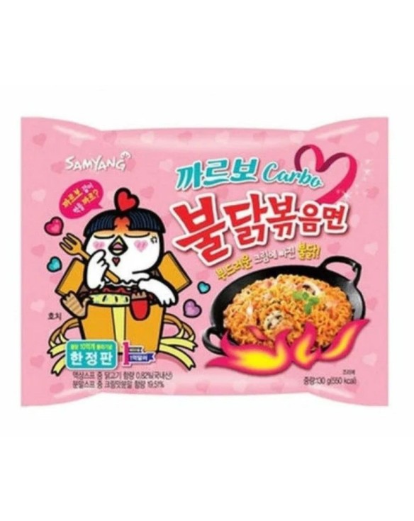 Fideos instantáneos picantes BULDAK sabor carbonara. (SAMYANG) 130g