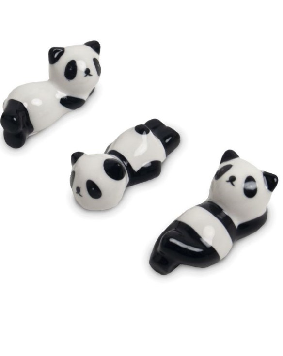 soporte de porcelana para palillos panda