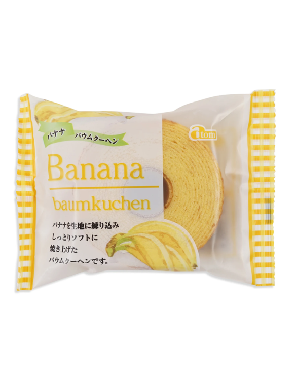 Pastel de Banana "baumkuchen" Atom 80g