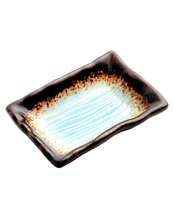 Plato para salsa "Yaketa turquesa" 9x7cm