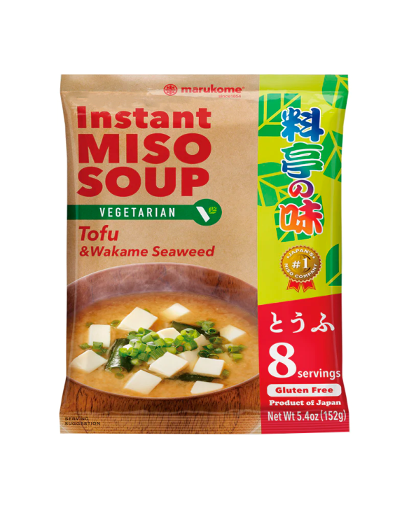 Sopa de miso vegetal de tofu y wakame sin gluten 8 raciones