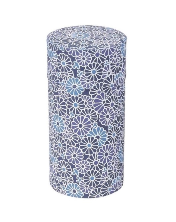 Envase inoxidable en flores azules para té 200gm
