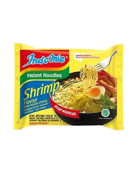 Tallarines instantaneos de gamba indomie 70g