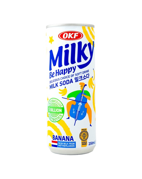 Bebida gaseosa láctea sabor plátano (OKF) 250ml
