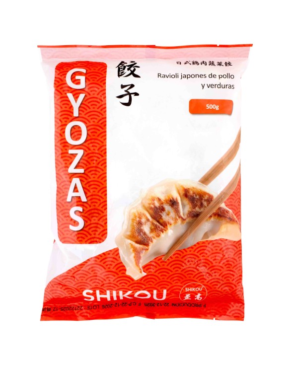 Gyozas de pollo y verdura (25pcs) (SHIKOU) 500g