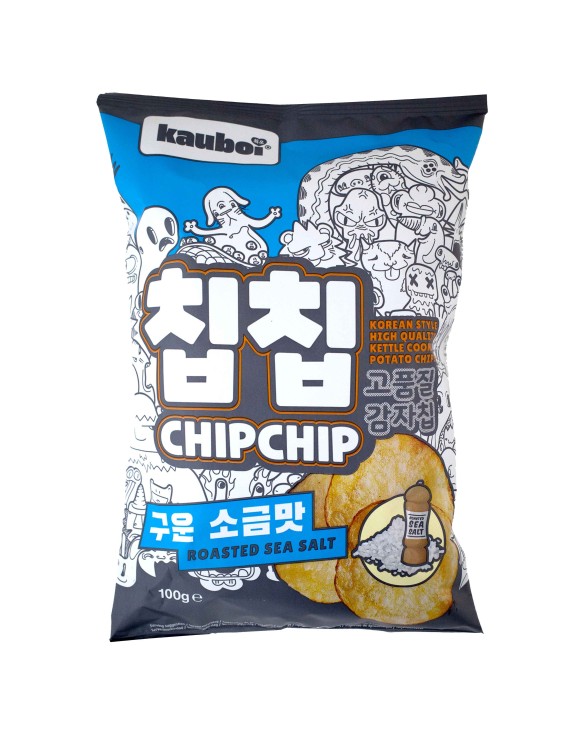 Patatas fritas artesanales sabor a sal marina tostada (KAUBOI) 100g