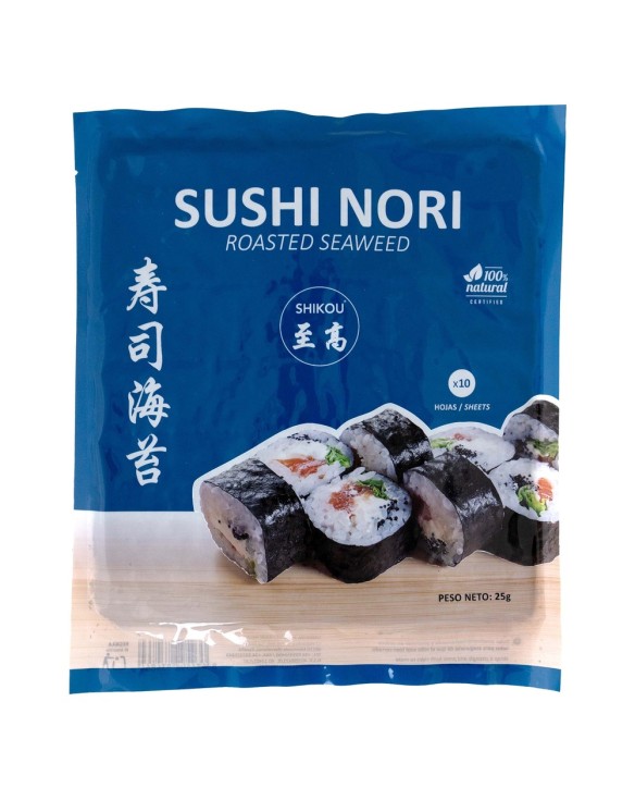 Alga nori sushi 10 hojas (SHIKOU) 25g