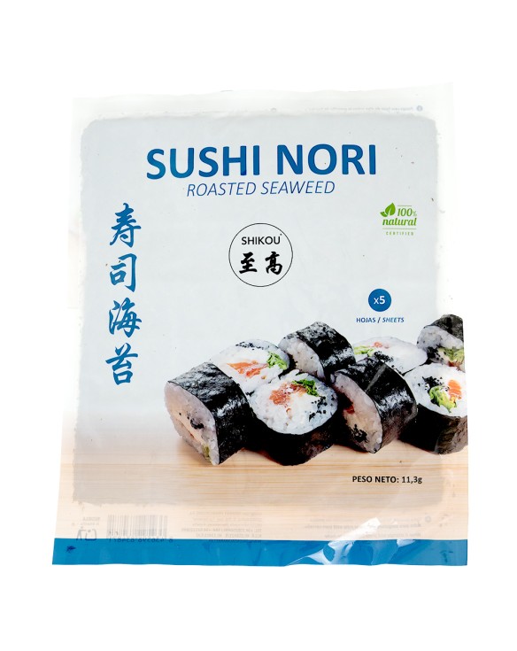Alga nori sushi 5 hojas (SHIKOU) 11.3g