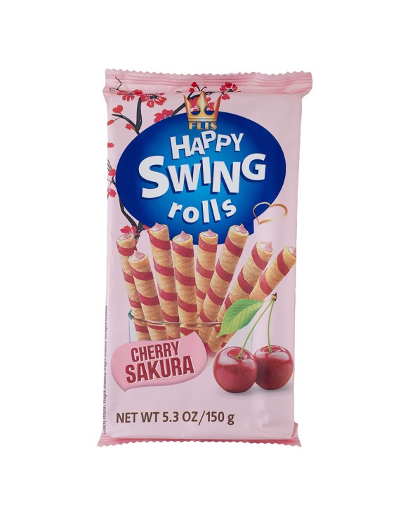 Happy swing rolls barquillo relleno sakura cherry (FLIS) 150g