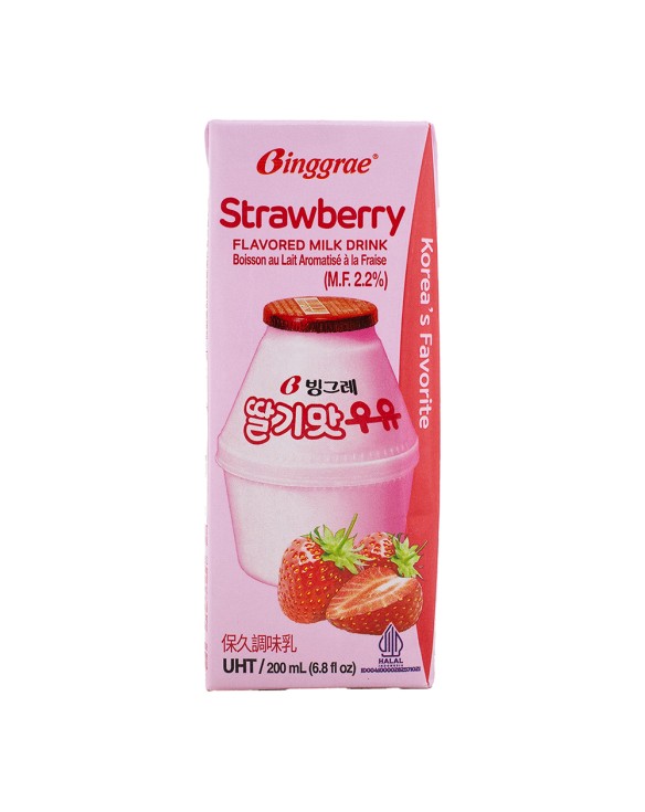 Bebida de leche con fresa (BINGGRE) 200ml