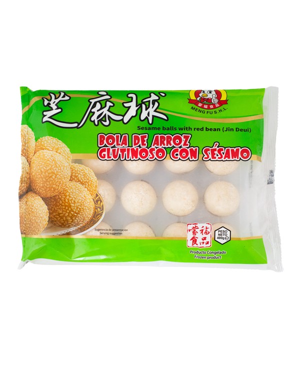 Bola de arroz glutinoso con sésamo (MENGFU) 400g