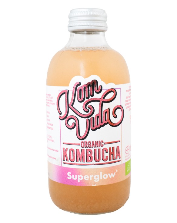 Bebida kombucha superglow eco komvida 250ml