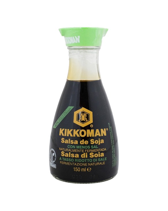 Salsa de Soja Kikkoman menos Sal con Dispensador 150ml