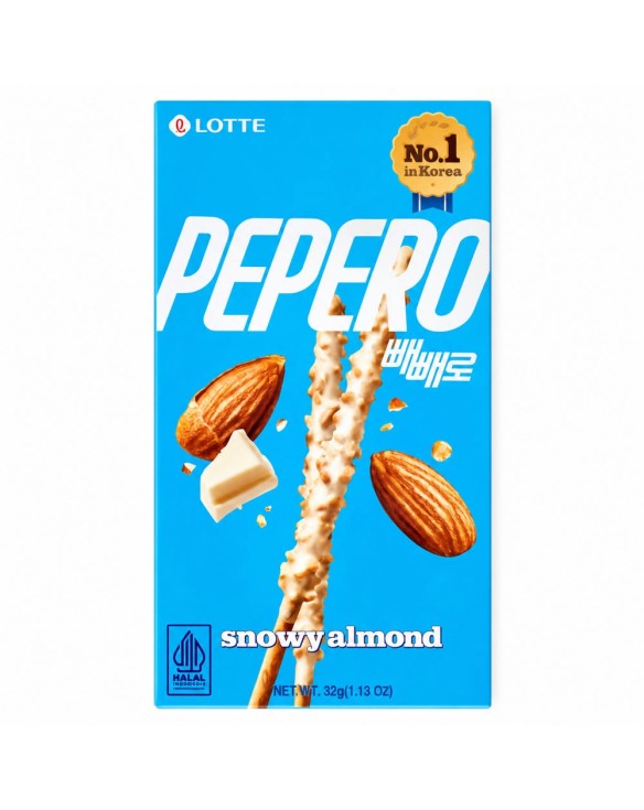 Palitos chocolate blanco con almendras PEPERO (LOTTE) 32g
