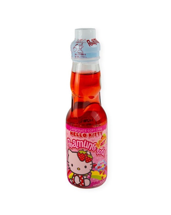 Bebida Ramune Sabor Fresa (HELLOKITTY) 200ml - Asian Origins