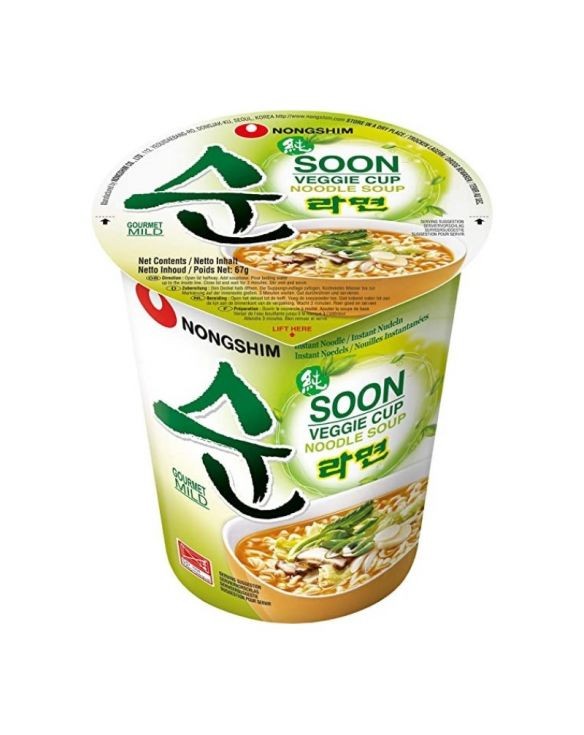 Tallarines en cup veggie nong shim 67g