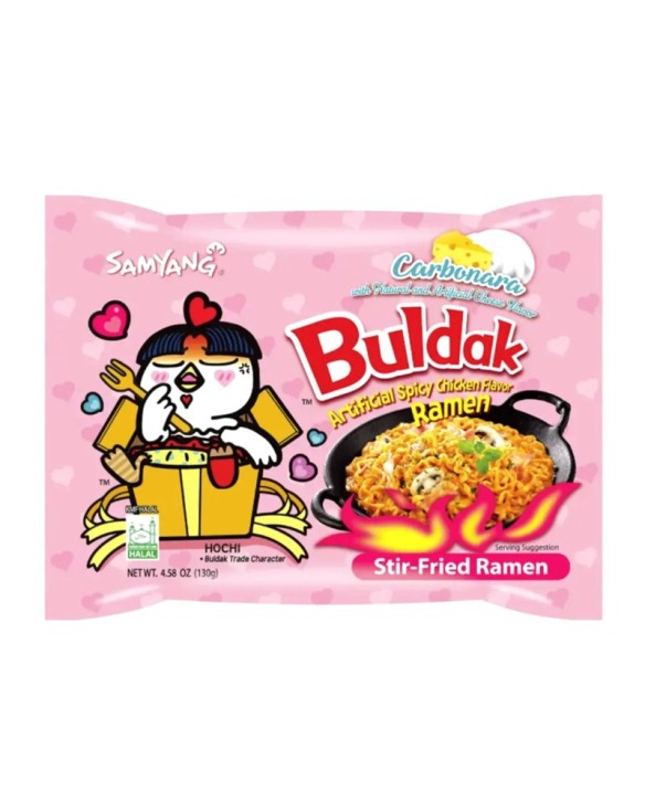 Fideos instantáneos picantes BULDAK sabor carbonara (SAMYANG) 130g