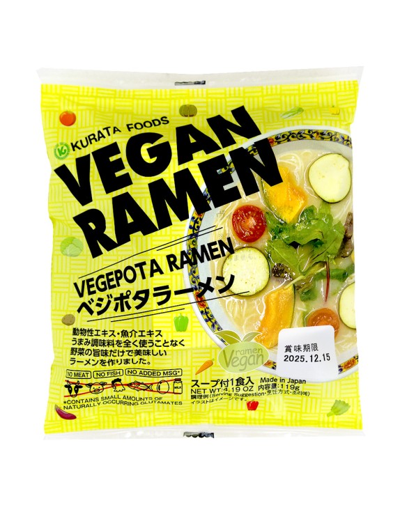 Ramen vegepota vegano instantáneo (KURATA) 118g