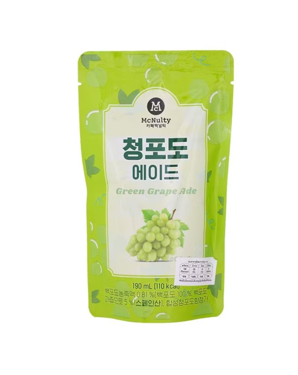 Bebida con sabor a uva verde (MCNULTY) 190ml