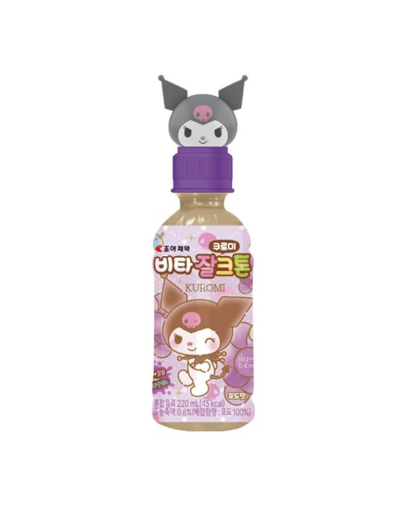Bebida gaseosa sabor uva con Kuromi (VITA JALKTON) 220ml