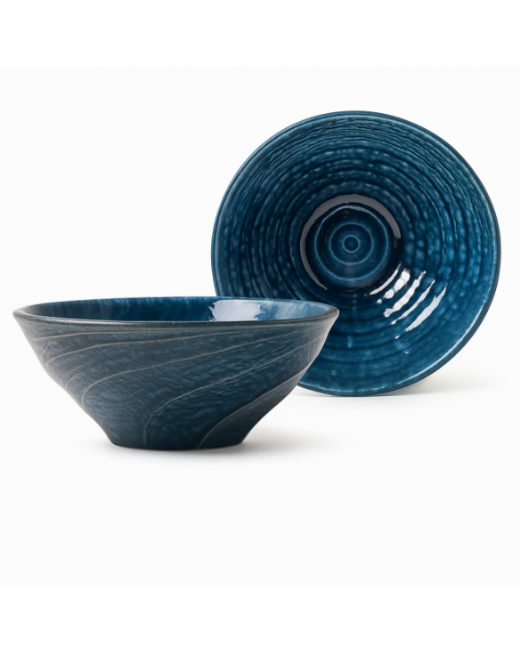 Cuenco de porcelana "esmalte-azul" 18,5x7,5CM