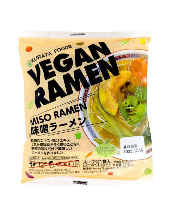 Ramen miso vegano instantáneo (KURATA) 118g